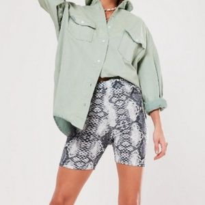 Snake Skin Biker Shorts